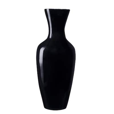 Villacera Handcrafted 18" Tall Black Bamboo Vase 