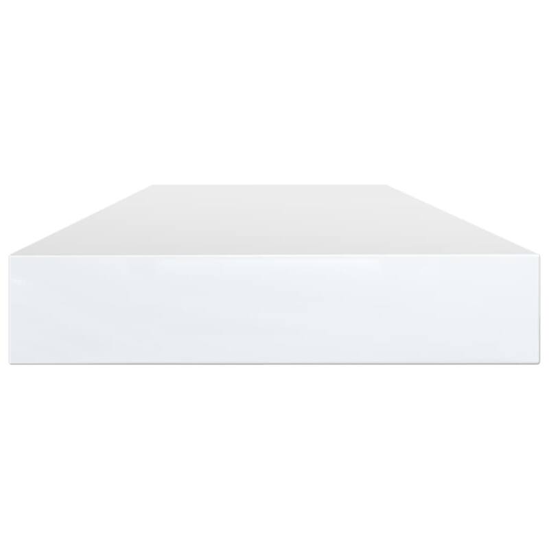 vidaXL Bookshelf Boards 4 pcs High Gloss White 39.4"x3.9"x0.6" Chipboard