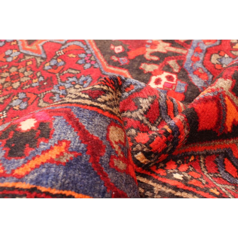 ECARPETGALLERY Hand-knotted Andelz Red Wool Rug - 4'5 x 6'10