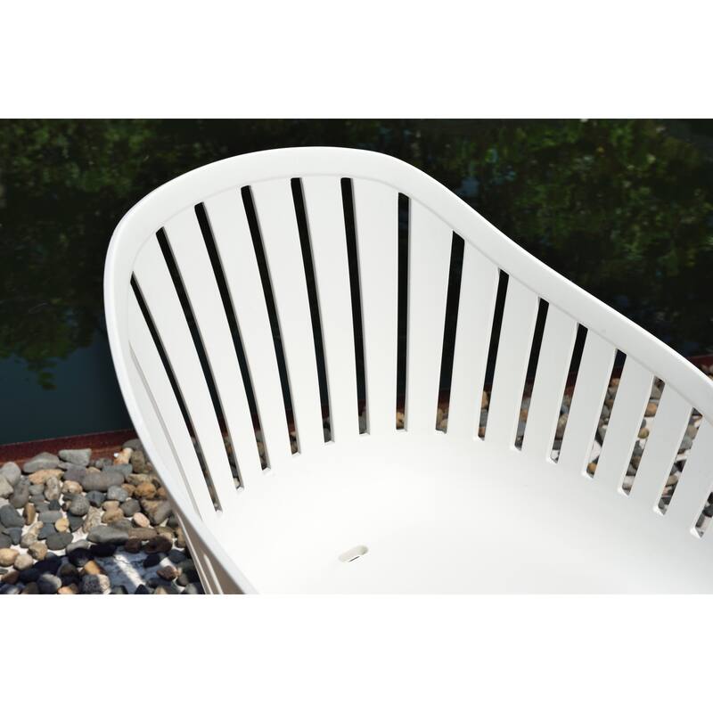 Midtown Concept FSC Wood Nordic White Cushioned Indoor Dining Set