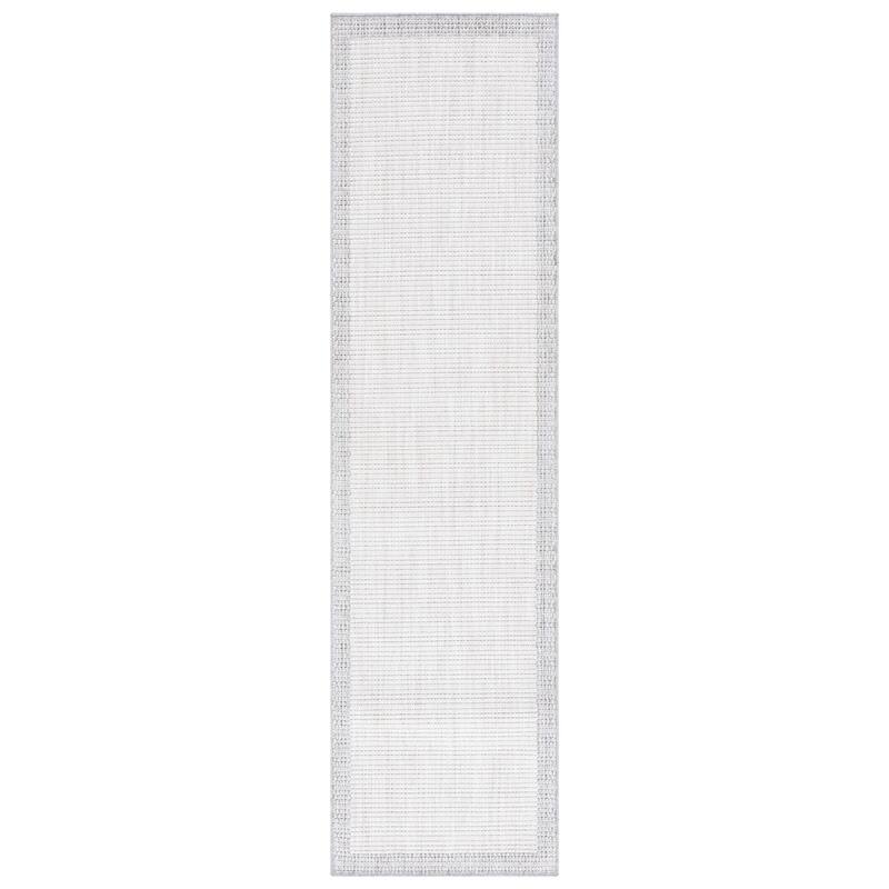 Martha Stewart Serenity Ellen Contemporary Rug - 2'2" x 8' Runner - Ivory/Grey
