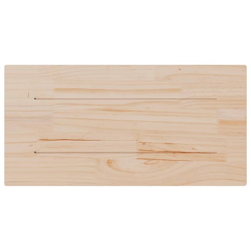 vidaXL Table Top Set of 2 Natural Solid Pine Wood 31.5x15.7 in Durable - 15.7 x 31.5 x 1.0 in