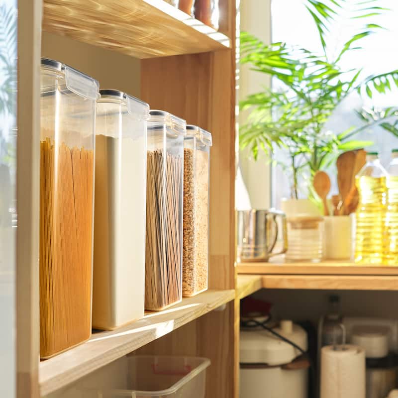 Sorbus Airtight Tall Food Dispenser Containers with Lids for Kitchen Pantry Storage Organizer - 2 Pack - 11.6"L X 5.6"W X 3.7"H