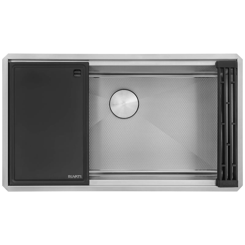 Ruvati Hex Bottom 30-inch Workstation Scratch Resistant Kitchen Sink Stainless Steel - RVH8630