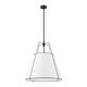 preview thumbnail 60 of 91, Mid Century 4-Light Conical Fabric Shade Lantern Pendant Ambient Light