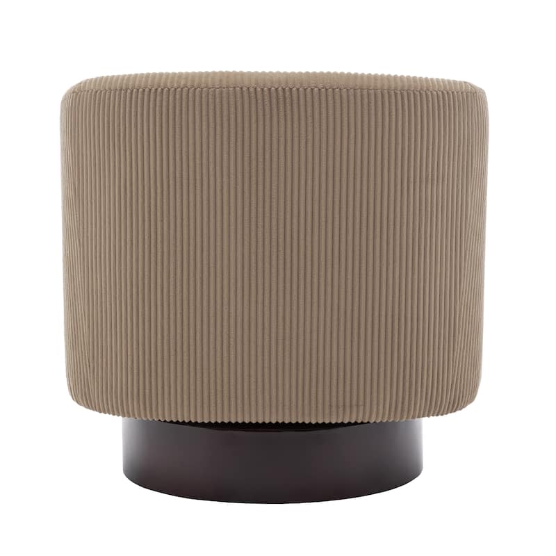 Modern Upholstered Barrel Chair Swivel Accent Chair for Living Room