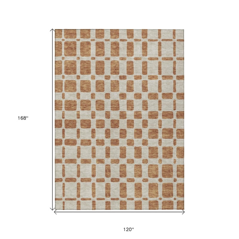 HomeRoots Geometric Transitional Rectangle Outdoor Rug