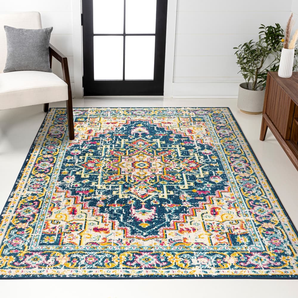 JONATHAN Y Audrey Geometric Medallion Area Rug