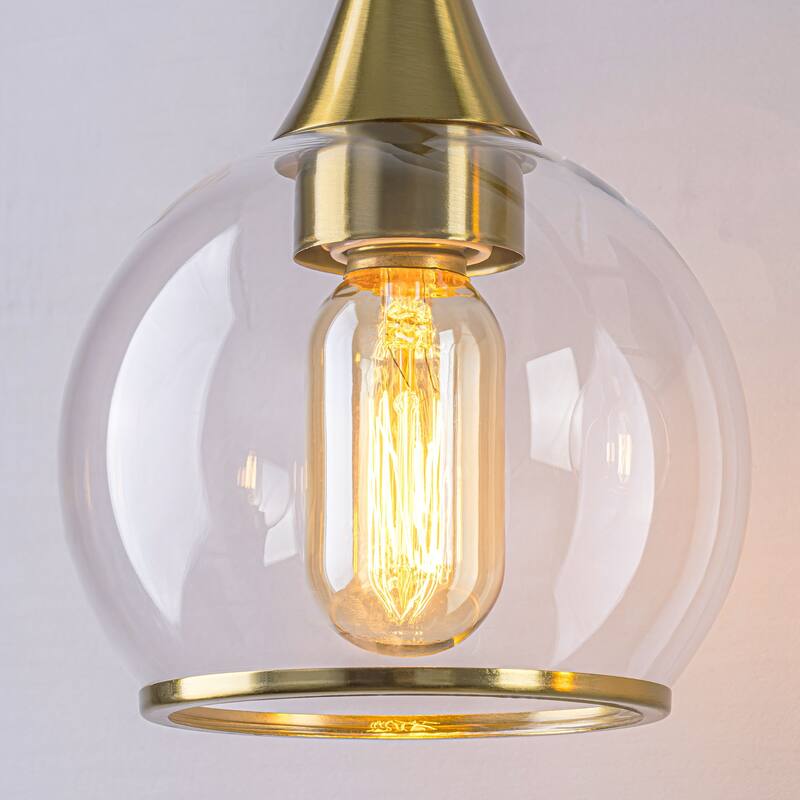 Starsky 3/4 Lights Modern Vanity Light Clear Globe Glass Shades