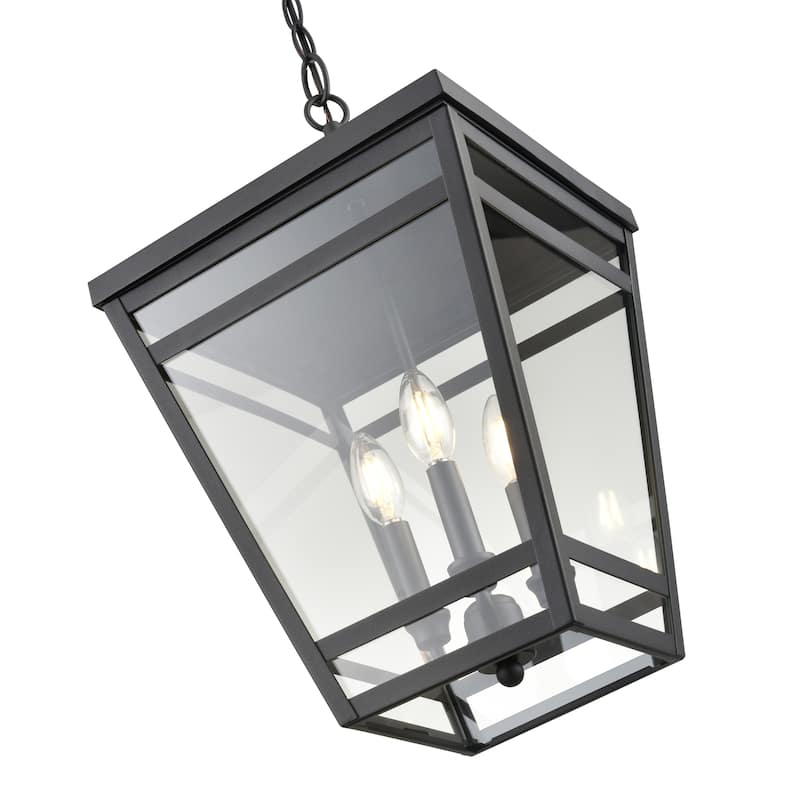 Seager 3-Light Outdoor Hanging Lantern Textured Black - Textured Black