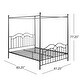 preview thumbnail 5 of 12, Earhart Metal Queen Canopy Platform Bed by Christopher Knight Home