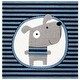 preview thumbnail 26 of 24, SAFAVIEH Carousel Kids Basimah Stripe Dog Rug 4' Square - Navy/Ivory