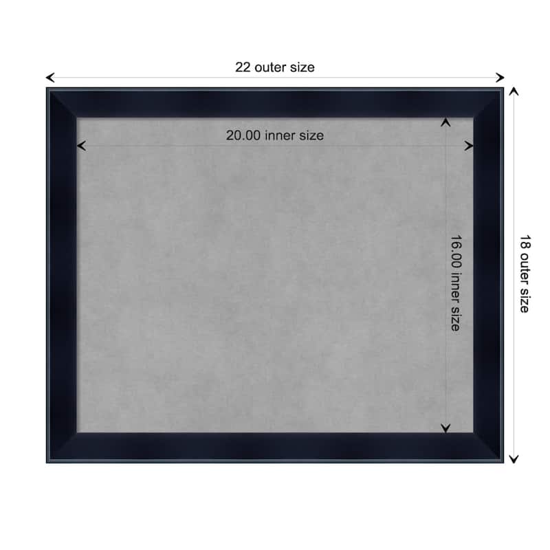 Amanti Art Madison Black Framed Magnetic Board - Board Size 20x16