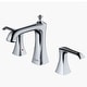preview thumbnail 11 of 29, Karran Woodburn Widespread Three-Hole 2-Handle Bathroom Faucet with Matching Pop-Up Drain