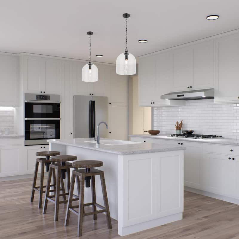 Prominence Home Hansley Pendant Matte Black with Clear Glass