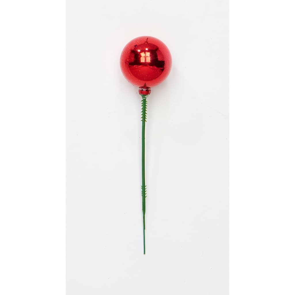 40mm Plastic Ball Pick, Red, Set of 24 - 6"