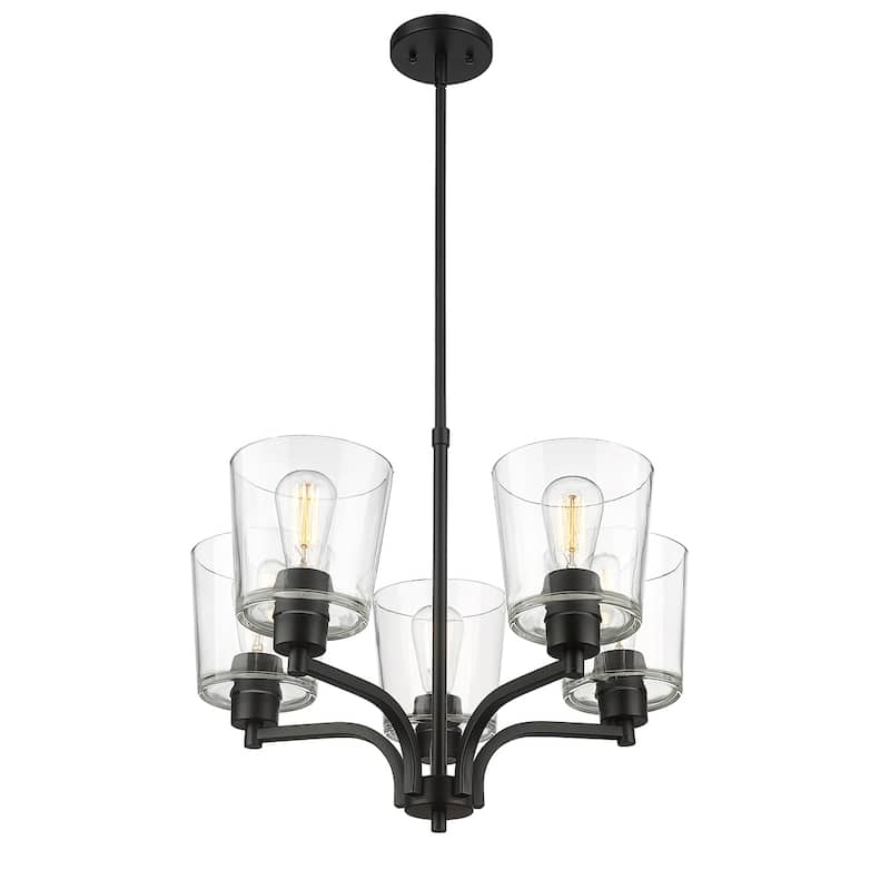 Millennium Lighting Evalon Chandelier with Clear Glass Shades