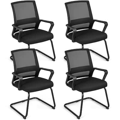 Gymax Office Mesh Chair Set of 4 Upholstered Guest Conference Chair