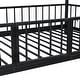 preview thumbnail 18 of 18, Unique Design Twin over Twin Size Metal Bunk Bed with Slide and Guardrails