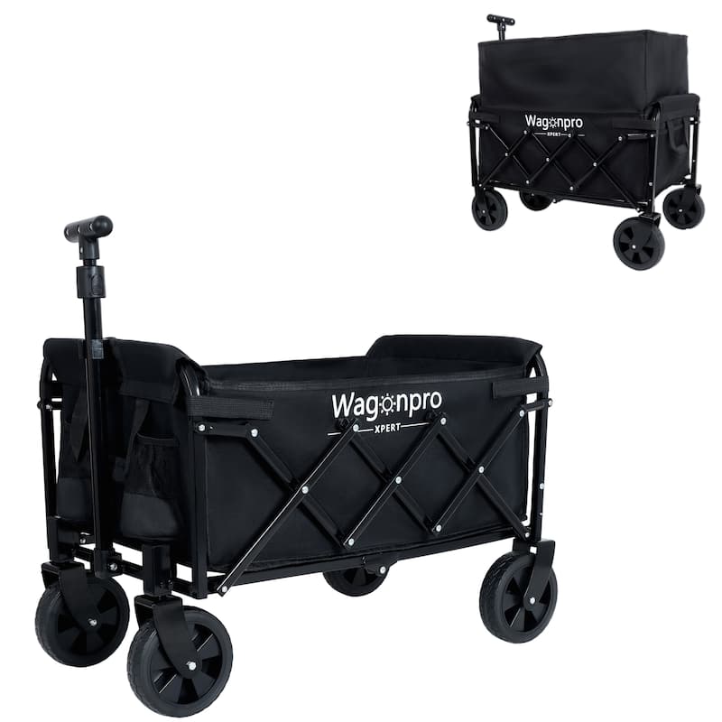 Heavy-Duty Expandable Dual-Layer Utility Wagon Cart