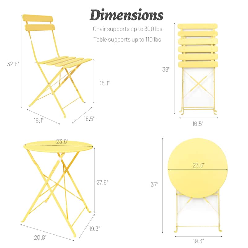 Balcony Bistro Chair Table Set