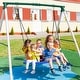 preview thumbnail 8 of 8, Hapfan 50 inch Saucer Swing with Frame, 6.5 ft Tall Swingset, 500 lbs Heavy Duty Swing Sets for Backyard for Kids and Adults