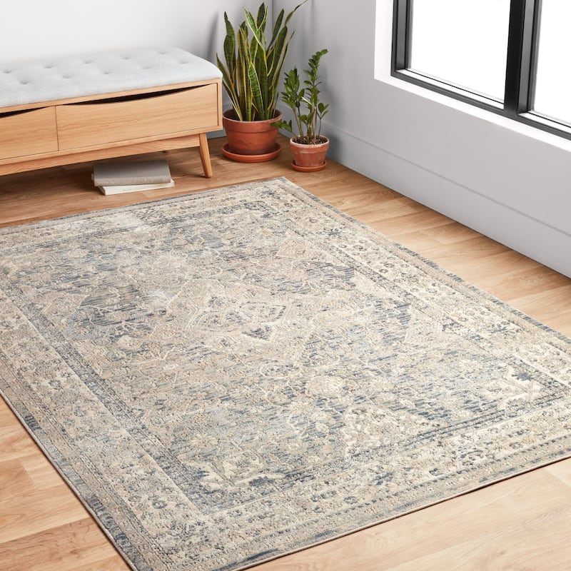 Alexander Home Josefina Diamond Floral Traditional Rug