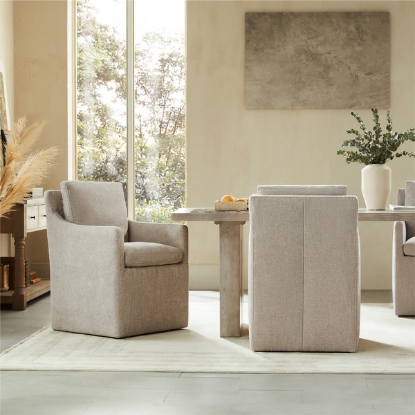 Hailey Dining Arm Chair with Caster Wheels Fabric Fully Assembled On Sale Bed Bath Beyond 39968405