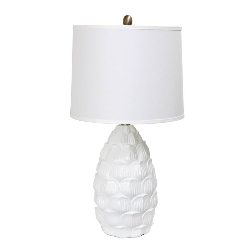 Lalia Home 28" Tall Coastal Seashell Table Lamp with White Shade - 28 - White/White