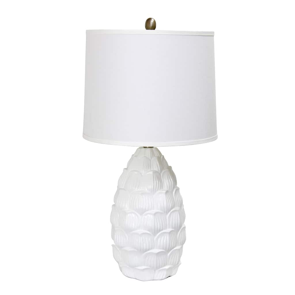 Lalia Home 28" Tall Coastal Seashell Table Lamp with White Shade - 28