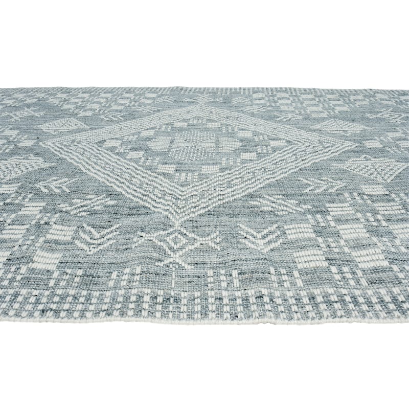 Terra by Obeetee Layla Tribal Lattice Green Rug