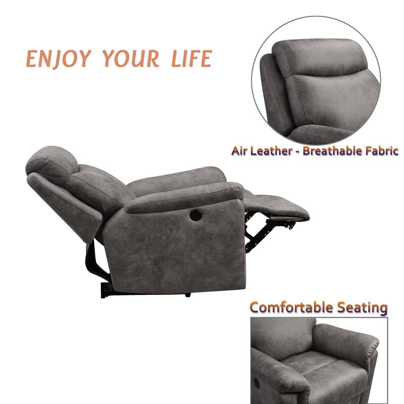 Ash Power Recliner with USB port