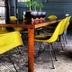 preview thumbnail 13 of 17, Set of 2 Molded Plastic Dining Chairs Mid-Century Modern Armless Side Chairs with Black Chrome Eiffel Legs for Kitchen or Office