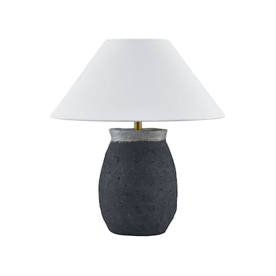 Patrick 19" Table Lamp with Linen Shade, Black (Set of 2)
