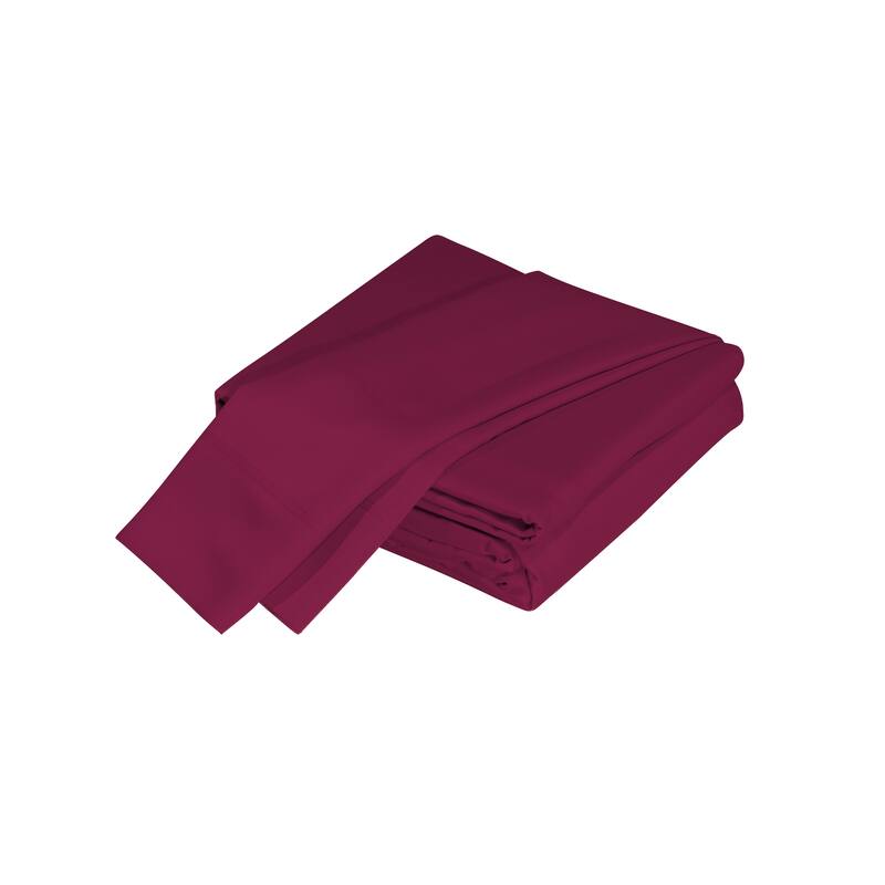 DTY Bedding Luxuriously Soft OEKO-TEX Certified Viscose from Bamboo Sheet Set - California King - Merlot