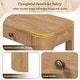 preview thumbnail 4 of 11, Curved Corners Console Table Entryway Table with 3 Drawers