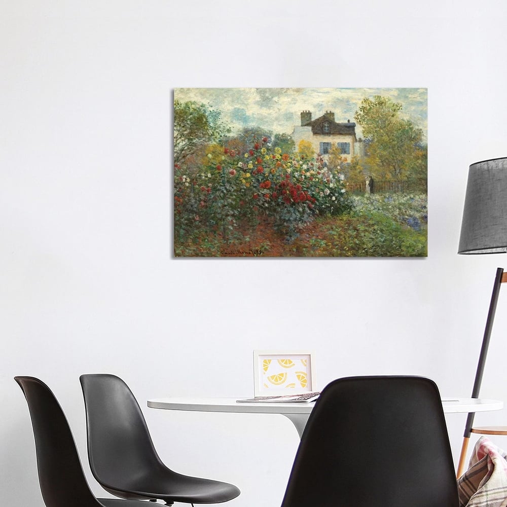 iCanvas "The Artist's Garden in Argenteuil " by Claude Monet Canvas Print