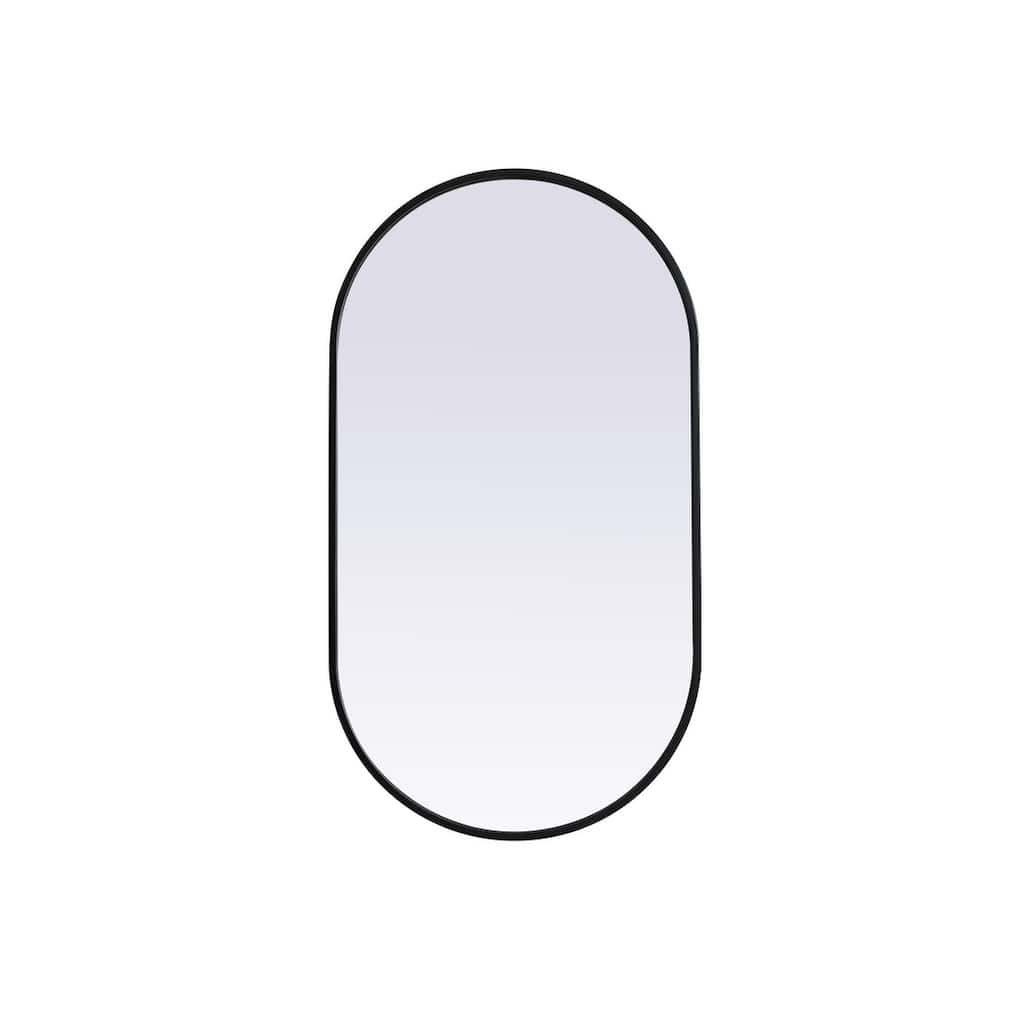 Indigo Home Metal Frame Oval Mirror 20x36 Inch