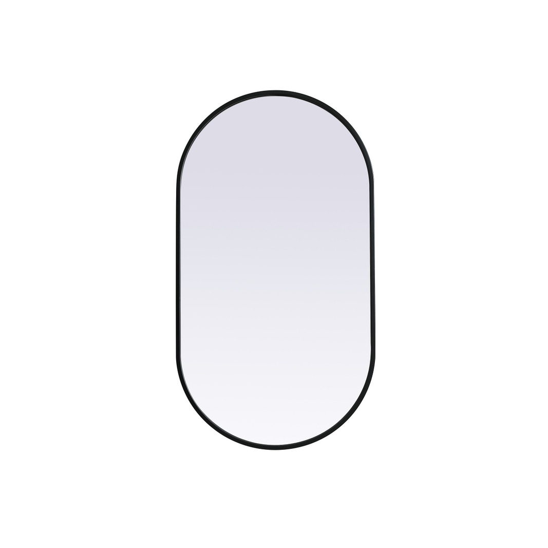 Indigo Home Metal Frame Oval Mirror 20x36 Inch