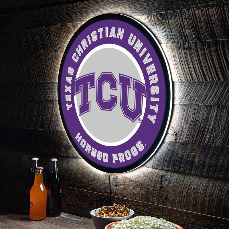 Texas Christian University LED Lighted Sign - Clear