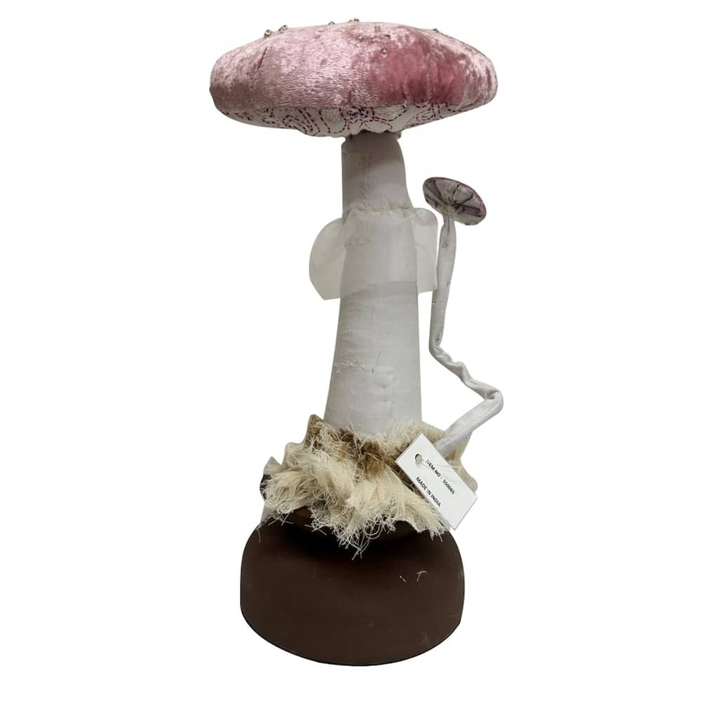 Pink Mushroom Sculpture- A