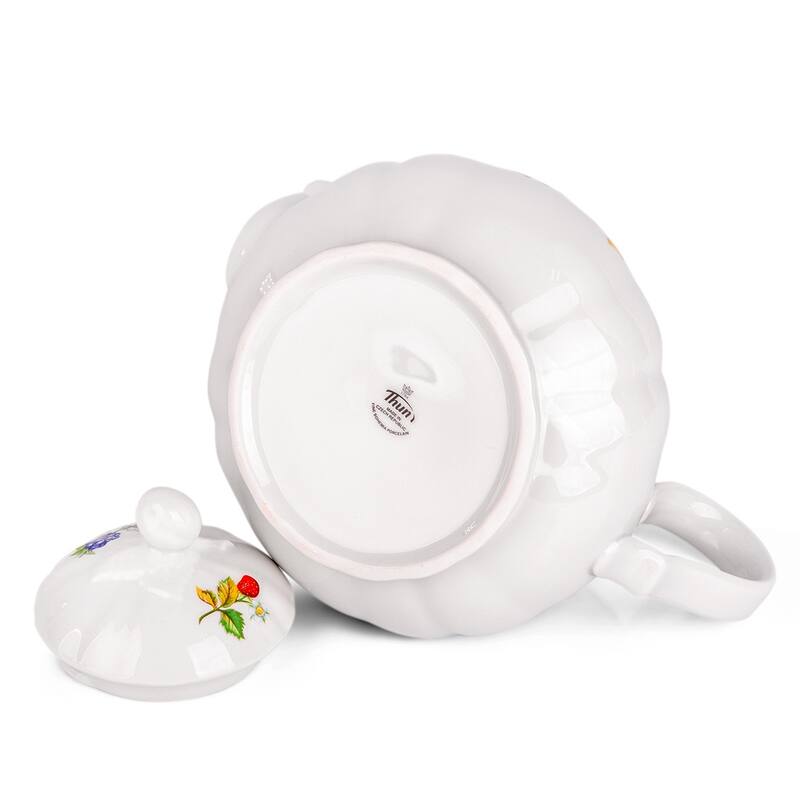 Very Berry White Porcelain Tea Pot - 40.58 fl oz