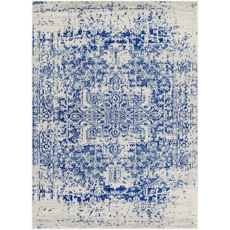 Livabliss Harput Updated Traditional Medallion Area Rug - Blue - 10' x 13' 11"