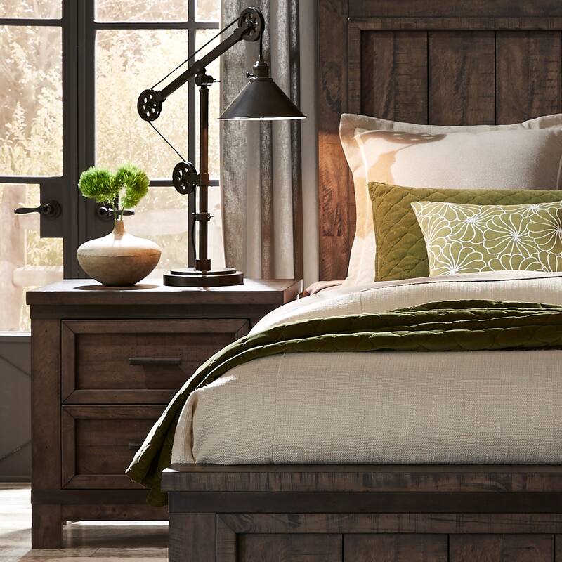 Liberty Furniture Thornwood Hills Panel Bed, Dresser & Mirror, Chest, Night Stand -California King, King or Queen