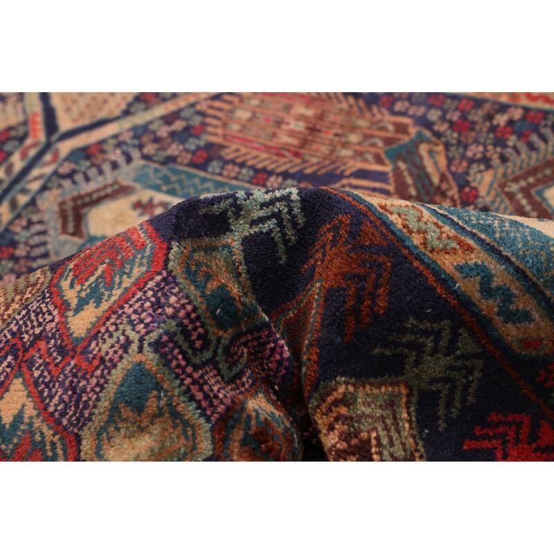 ECARPETGALLERY Hand-knotted Teimani Dark Navy Wool Rug - 3'8 x 6'5