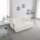 Option White 2-Seater Sofa+Ottomans*2