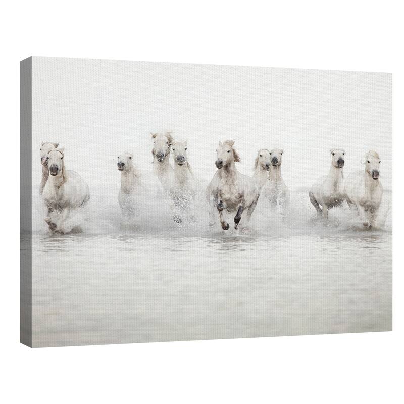 White Horses by Irene Suchocki Canvas Art Print