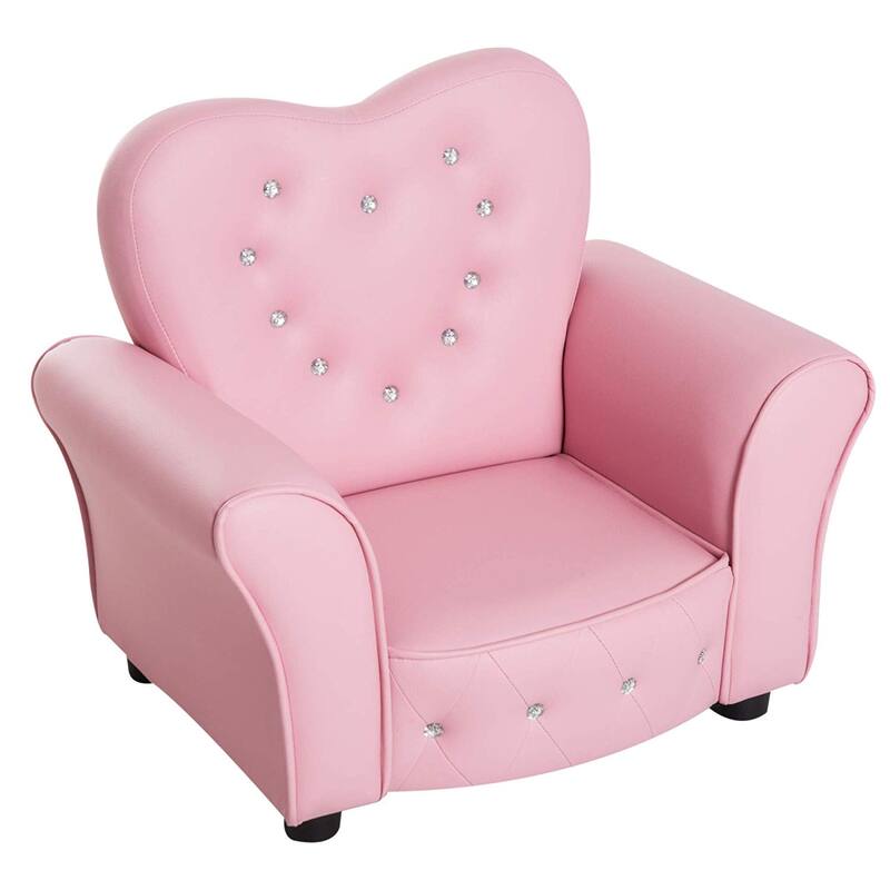 Taylor & Olive Estella Pink Upholstered Kids Chair