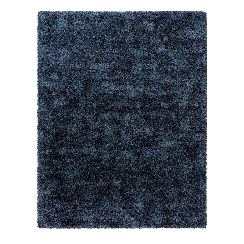 Gertmenian Ultimate Shag Solid Dark Blue Plush Shag Area Rug