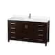 Option Espresso / White Quartz Top / Brushed Chrome